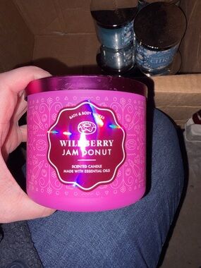Bath & Body Works Wildberry Jam Donut Scented Candle - Hot Pink